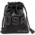 Drawstrings Leather Pu Pouch Soft PU Leather Drawstring pouch Supplier